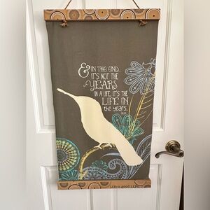 Danielson Designs Decorative Wall Hanging with Bird Design - Brown and Cream
